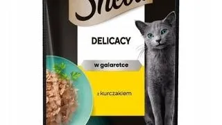 SHEBA Delicacy in jelly 85g bucati de pui in gelatina pentru pisici