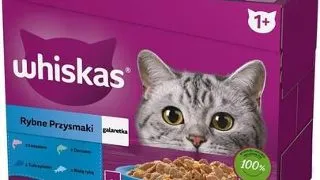 WHISKAS hrana in aspic pentru pisici 12x85g Delicatese din peste alb, cod, somon, ton