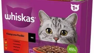 WHISKAS Adult hrana umeda plicuri 12x85 g pentru pisici Classic Meals carne de vita, pui, miel, pasare in sos