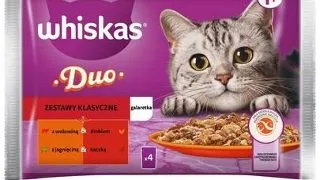 WHISKAS Adult Set plicuri hrana umeda pisica 4x85 g Classic Meals bucati de vita, pasare, miel si rata in jeleu