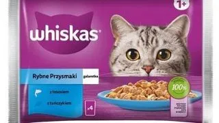 WHISKAS Delicii din peste cu somon si ton in aspic 4x85g hrana umeda pisica