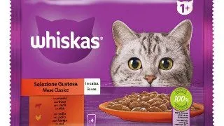 Whiskas hrana umeda pentru pisici adulte, selectii clasice in sos de carne 4x85g
