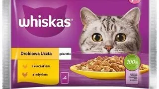 WHISKAS Senior pliculete 4x85g hrana pisici senior in jeleu cu: pui, curcan