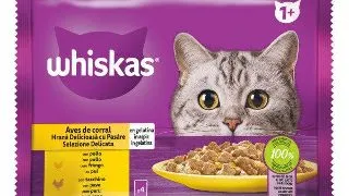 Whiskas hrana umeda pentru pisici adulte cu carne de pasare in aspic 4x85g
