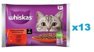 WHISKAS pui si vita in sos 52x85g hrana umeda pisica adulta
