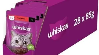 WHISKAS Adult plic 28x85g hrana umeda pentru pisici adulte in sos cu vita