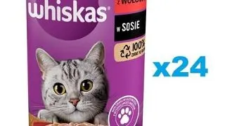 WHISKAS Adult 24x400 g hrana cu vita in sos pentru pisici adulte