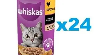 WHISKAS Adult 24x400 g pui in sos, hrana umeda completa pisici adulte
