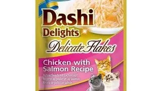 INABA Cat Dashi Delights Delicate Flakes pui si somon plic pentru pisica 40g