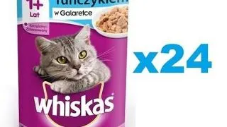 WHISKAS Adult set conserve 24x400 g - hrana pentru pisici adulte, bucati ton in jeleu