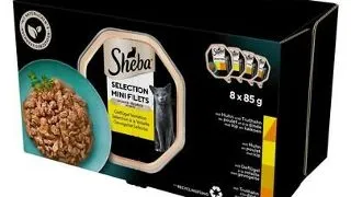SHEBA Selection Mix arome pasare pentru pisica 8x85 g in sos cu pui si curcan, pui, pasari de curte, curcan
