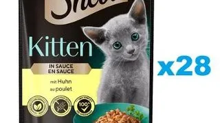 SHEBA Kitten plicuri pentru pui pisica 28x85 g bucati de pui in sos