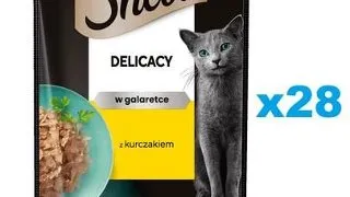 SHEBA Delicacy pui in aspic 28x85 g hrana pisici adulte