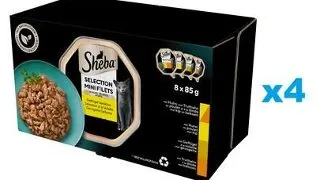 SHEBA Selection tavi hrana pisica 32x85 g in sos cu pui si curcan, pui, pasari de curte, curcan