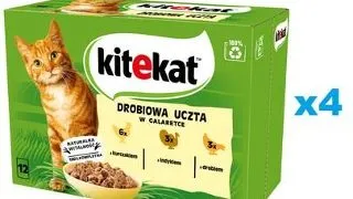 KITEKAT Set mancare umeda pisici adulte, pui, curcan si pasare in aspic 48x85 g