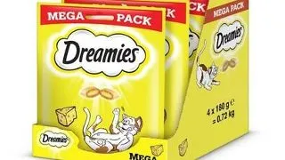 DREAMIES Mega Pack 4x180 g gustare pentru pisici, cu branza