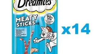 DREAMIES Meaty Sticks pentru pisici 14x30 g cu somon delicios