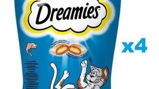 DREAMIES Mega Pack 4x180 g gustare cu somon pentru pisici