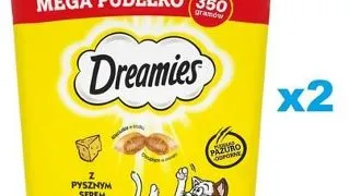 DREAMIES Mega gustari pentru pisici 2x350 g cu branza