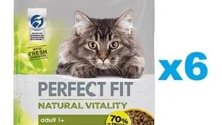 PERFECT FIT Natural Vitality 1+ 6x650 g pui si curcan hrana pentru pisici