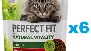 PERFECT FIT Natural Vitality 1+ 6x650 g vita si pui hrana pisici