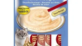 INABA Churu Cat Senior Tuna 4x14g gustare cremoasa cu aroma de ton pentru pisici in varsta