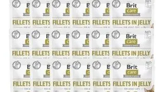 BRIT Care Fillets in Jelly Set hrana umeda pentru pisici, cu cod si pastrav in aspic 24 x 85 g