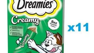 DREAMIES Creamy pentru pisici 44x10 g gustare cremoasa cu iarba pisicii