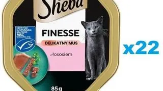 SHEBA Finesse mousse fin cu somon 22x85 g hrana umeda pisici adulte