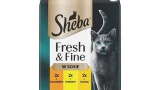 SHEBA Fresh &amp; Fine pliculet 6x50 g hrana umeda pisici in sos cu pui, curcan, rata