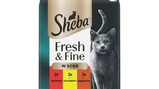 Hrana umeda SHEBA Fresh &amp; Fine plic 6x50 g in sos cu vita, pui, miel