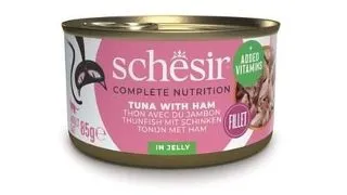 SCHESIR Hrana umeda Ton cu sunca in aspic 85 g pentru pisici
