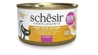 SCHESIR Ton cu pui in sos pentru pisici 70 g