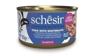 SCHESIR hrana umeda pentru pisici cu ton, sprot si orez 85 g