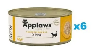 APPLAWS Cat Adult Chicken Breast in Broth piept de pui in supa 6x156g hrana pentru pisica