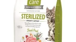 BRIT CARE Grain-Free Sterilized Immunity 2 kg hrana pentru pisici adulte sterilizate, cu formula hipoalergenica