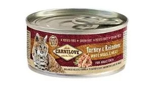 CARNILOVE Adult Cat curcan si ren 100g hrana umeda pisici adulte