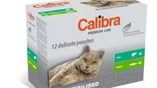 CALIBRA Cat Premium Line Sterilised Multipack 12x100 g plicuri pentru pisici adulte sterilizate