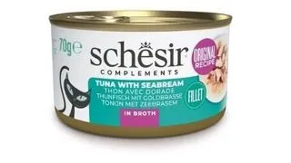 SCHESIR Ton cu dorada in bulion 70 g hrana pisici adulte