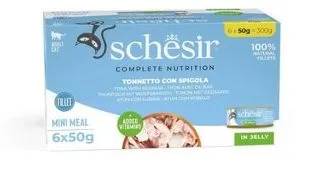 SCHESIR Ton cu biban in aspic pentru pisici 6x50 g