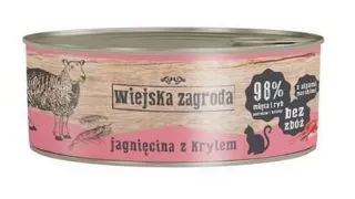 WIEJSKA ZAGRODA Adult Hrana umeda pentru pisici adulte, cu miel si krill 85 g