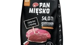 PAN MIESKO Hrana caini adulti talie medie, cu rata si vitel 10kg