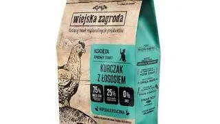 WIEJSKA ZAGRODA Mancare cu pui si somon pentru pisoi 5 kg