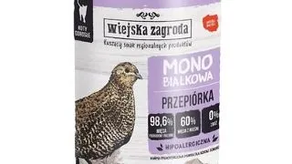 WIEJSKA ZAGRODA Hrana umeda mono-proteica pentru pisici, cu prepelita 400 g