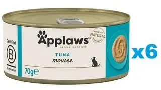 APPLAWS Cat Adult Mousse Tuna Mancare umeda, pisica adulta, mousse cu ton 6x70 g