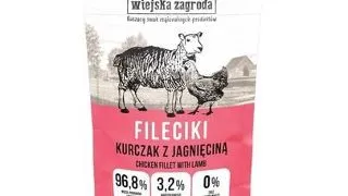 WIEJSKA ZAGRODA Hrana umeda pentru pisici, file de pui cu miel 85 g