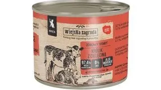 WIEJSKA ZAGRODA Hrana umeda pentru pisoi iepure cu vitel, 200 g
