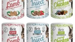 BRIT Care Snack Superfruits Mix 6x100 g gustari pentru pisici cu pui, insecte si miel fara cereale