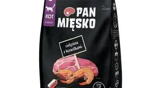 PAN MIESKO Sac hrana pisici cu vitel si creveti S 5 kg