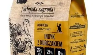 WIEJSKA ZAGRODA Curcan cu pui hrana uscata pentru pisoi 400 g